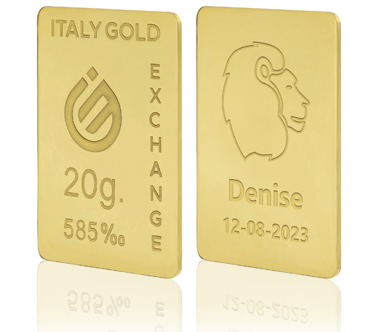 Gold ingots Star Signs - Leo - 14Kt - 20gr IGE GOLD